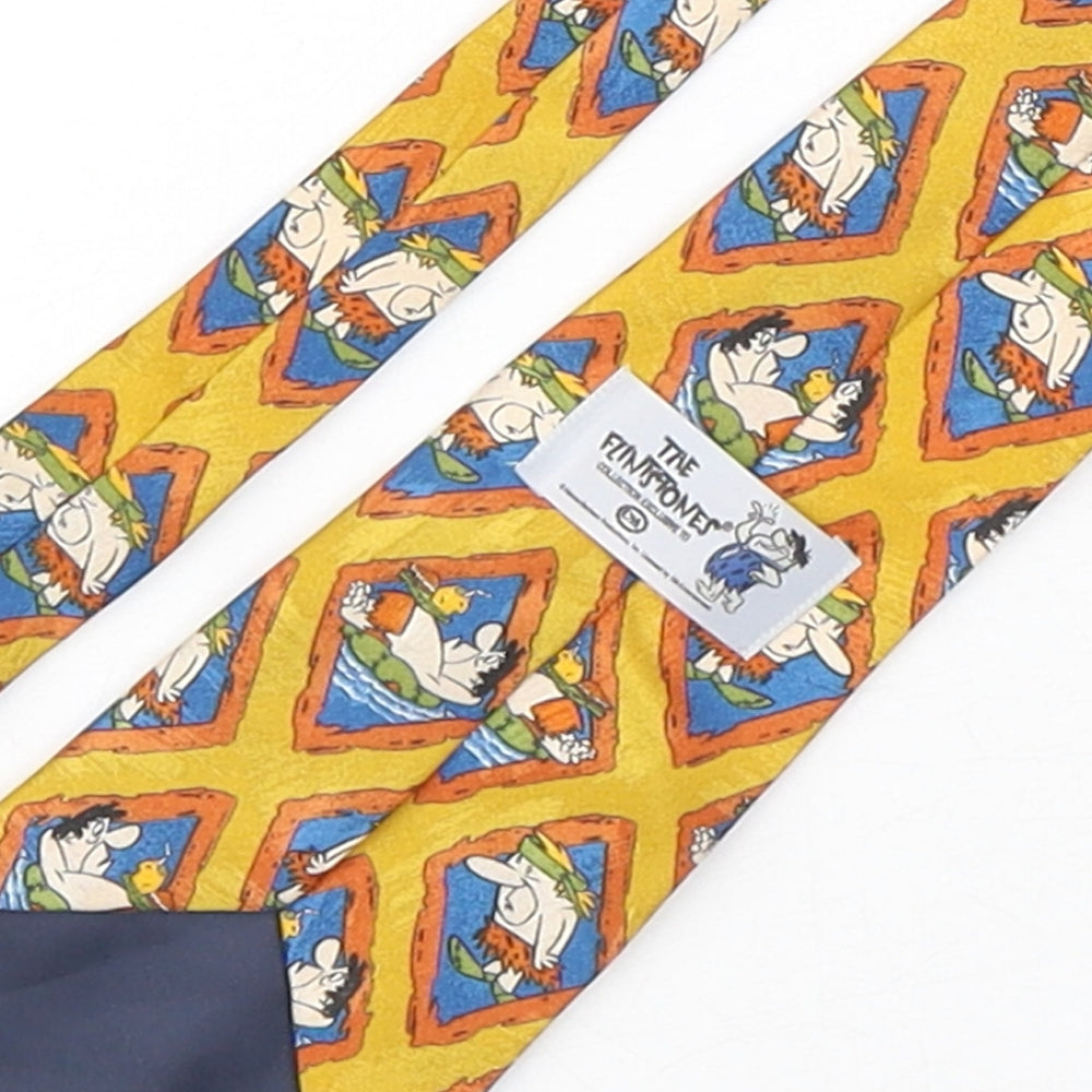 Mens CandA Multicoloured Geometric Pointed Tie