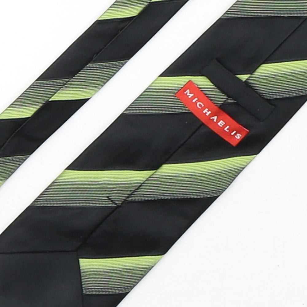 Michaelis Mens Multicoloured Striped Silk Pointed Tie One Size