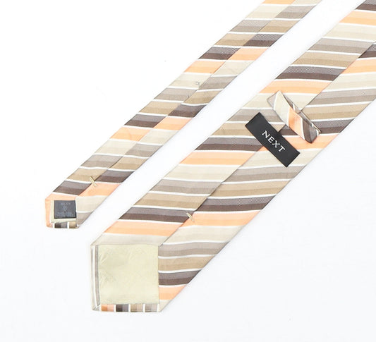 NEXT Mens Multicoloured Striped Silk Pointed Tie One Size