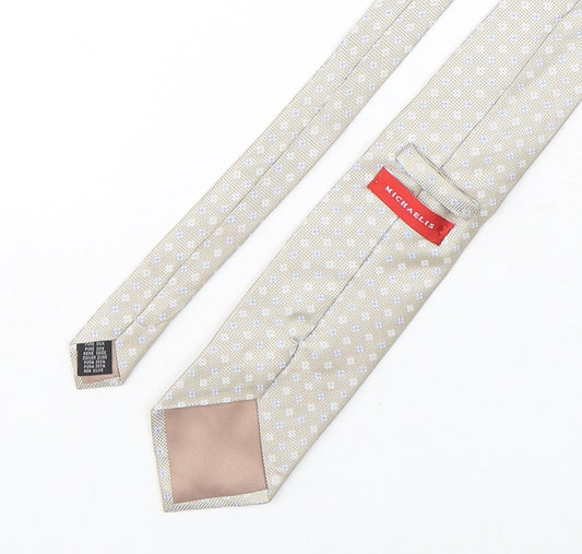 Michaelis Mens Multicoloured Geometric Silk Pointed Tie One Size