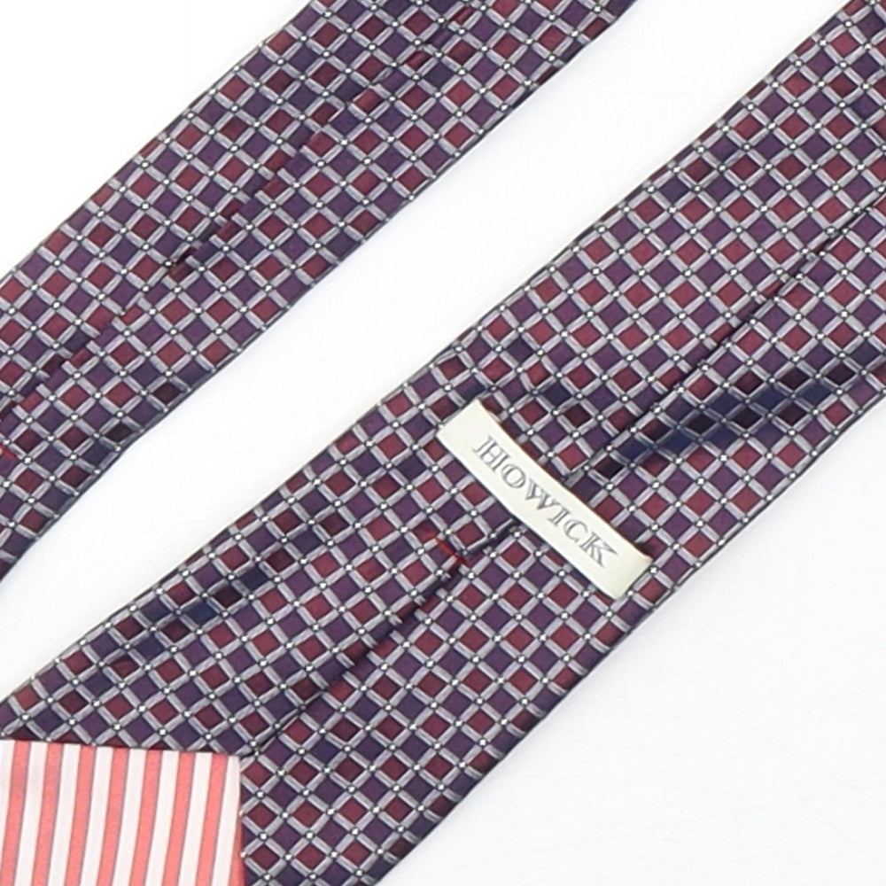Mens Howick Multicoloured Plaids & Checks Pointed Tie