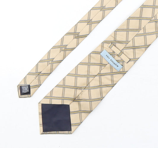 Tom English  Mens Multicoloured Plaids & Checks Silk Pointed Tie One Size