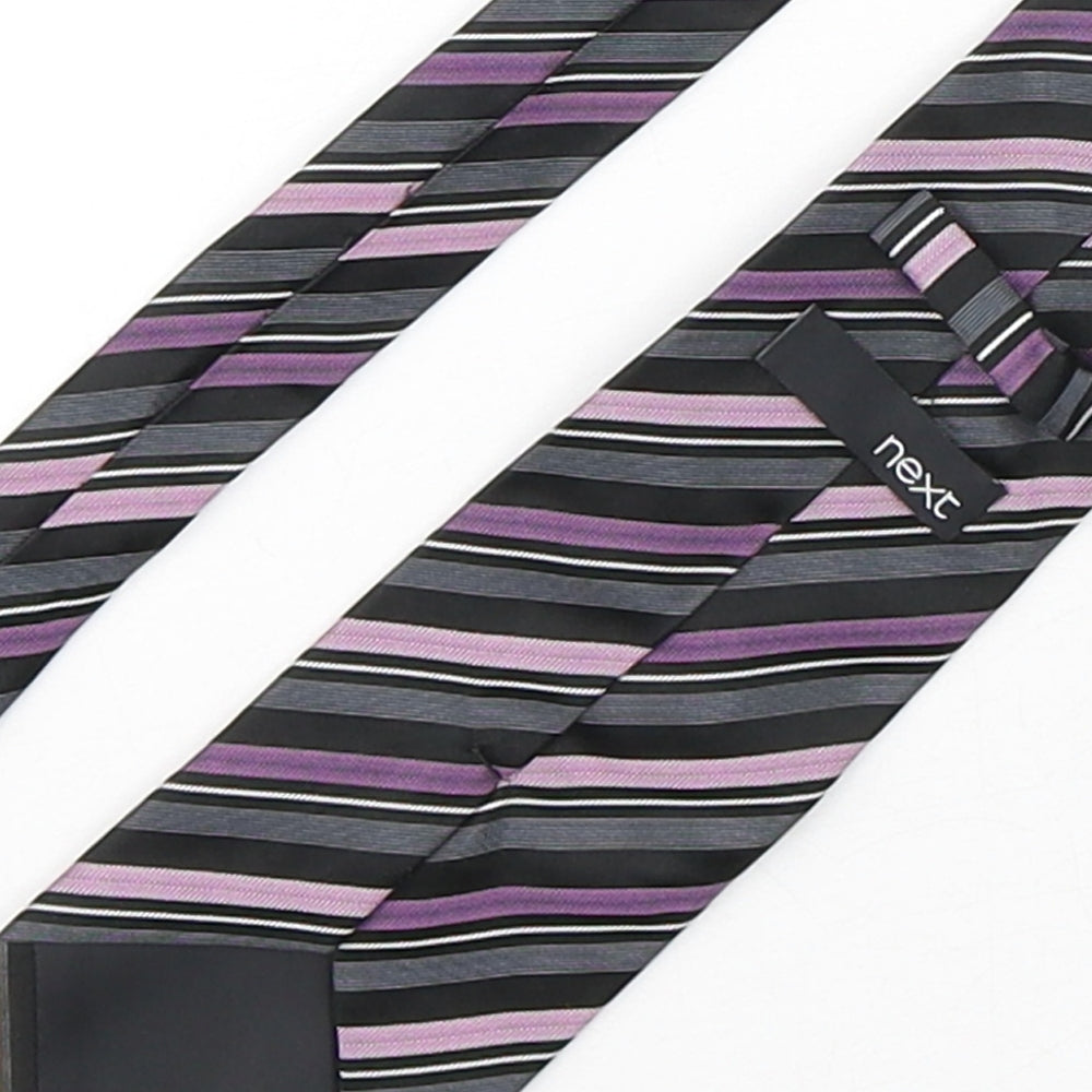 NEXT Mens Multicoloured Striped Silk Pointed Tie One Size