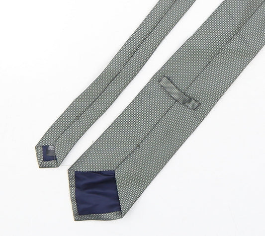 Marks and Spencer Mens Multicoloured Plaids & Checks Silk Pointed Tie One Size