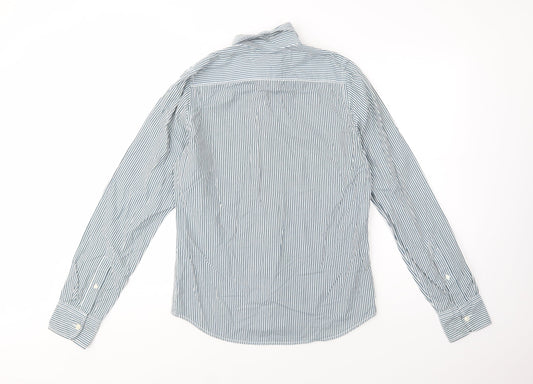 Mens UK Size S Hollister Blue Button-Up Long Sleeve Casual Shirt