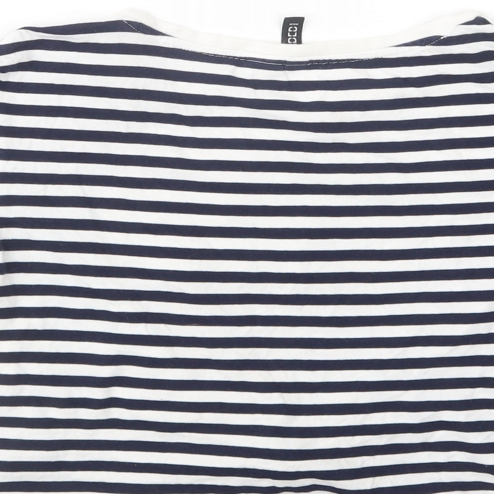 Womens UK Size S H&M Blue Cropped T-Shirt