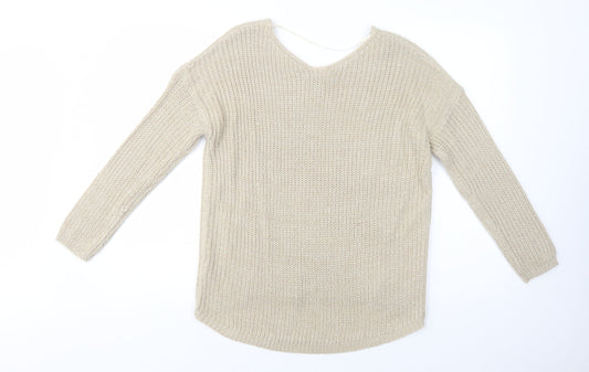 Womens UK Size 12 Atmosphere Beige Pullover Jumper