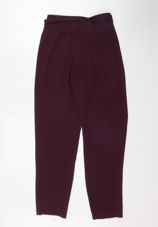 Nasty Gal Womens Purple Polyester Rain Trousers Trousers Size 12 L28 in Regular Zip