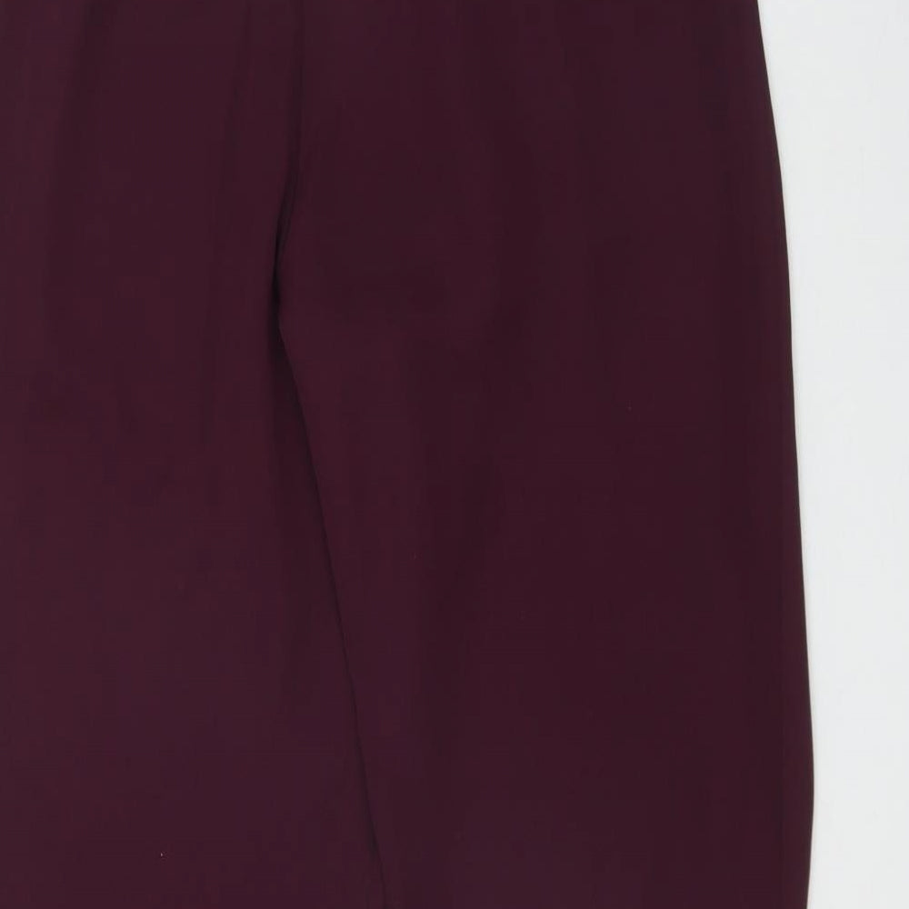 Nasty Gal Womens Purple Polyester Rain Trousers Trousers Size 12 L28 in Regular Zip