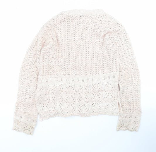 NEXT Mens Pink Round Neck Acrylic Pullover Jumper