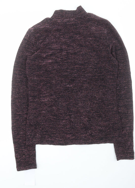 Womens UK Size S Amaryllis Pink Basic T-Shirt