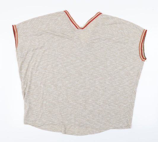 TU Womens Multicoloured V-Neck Polyester Pullover Jumper Size 18