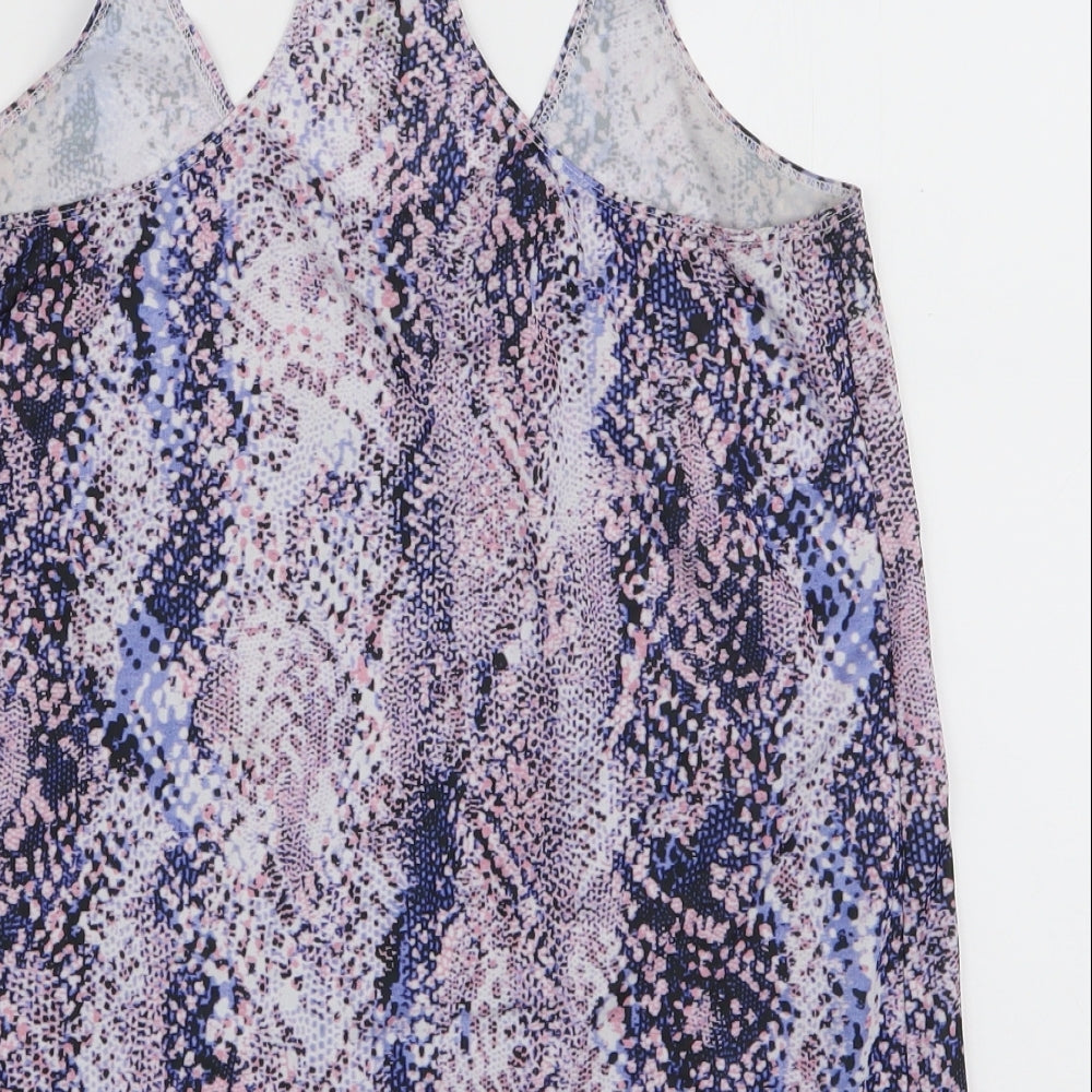 F&F Womens Multicoloured Animal Print Polyester Camisole Tank Size S Halter Pullover