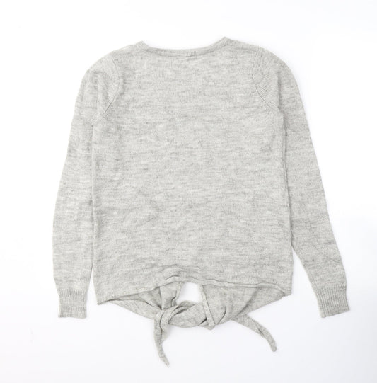 Womens UK Size XS VILA Grey Pullover Jumper