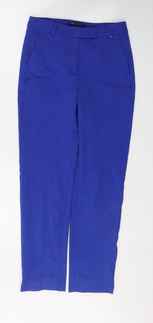Womens UK Size 6 Marks and Spencer Regular Fit Blue Trousers