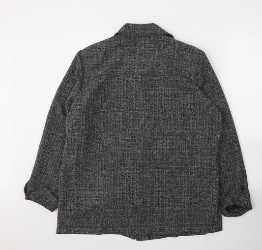 EWM Womens Black Jacket Blazer Size 18 Button