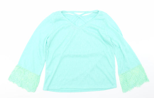 Womens UK Size M Paramour Blue Basic T-Shirt