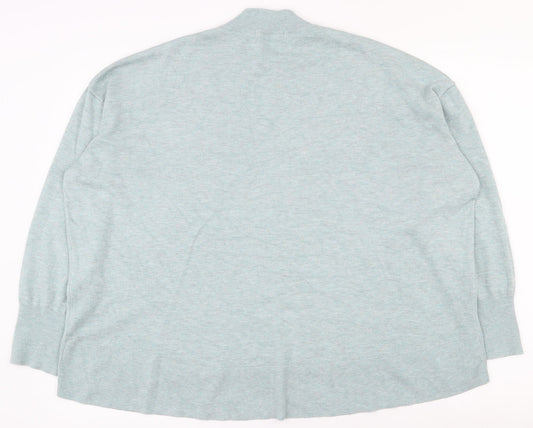 Gallery Womens Green High Neck Viscose Pullover Jumper Size M