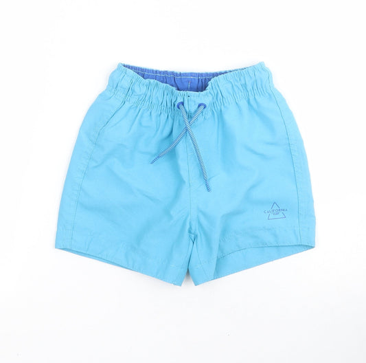Primark Baby Blue 100% Polyester Jogger Trousers Size 18-24 Months Drawstring - Swim Short