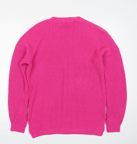 Womens UK Size S VERO MODA Pink Pullover Jumper
