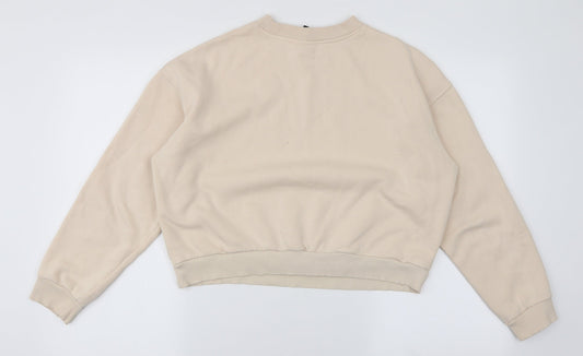 H&M Womens Beige Cotton Pullover Sweatshirt Size M Pullover - Compassionate