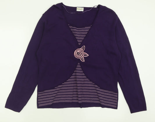 Womens UK Size XL Roman Purple Pullover Jumper