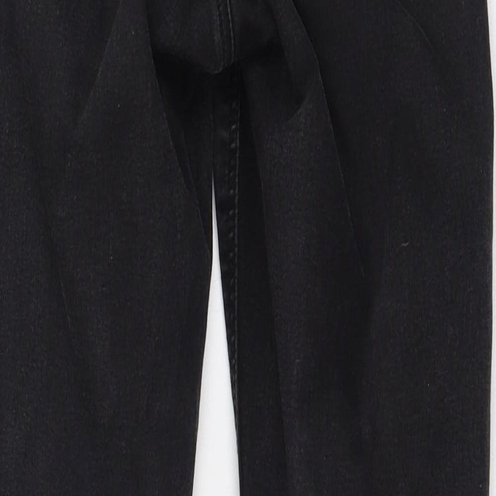Topshop Womens Black Cotton Skinny Jeans Size 25 L30 in Regular Zip