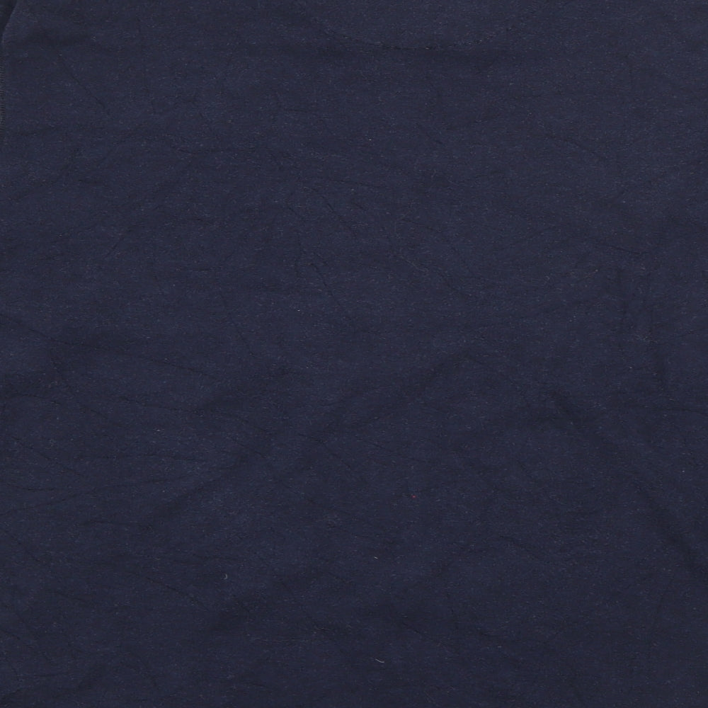 Marks and Spencer Mens Blue V-Neck Viscose Pullover Jumper Size S