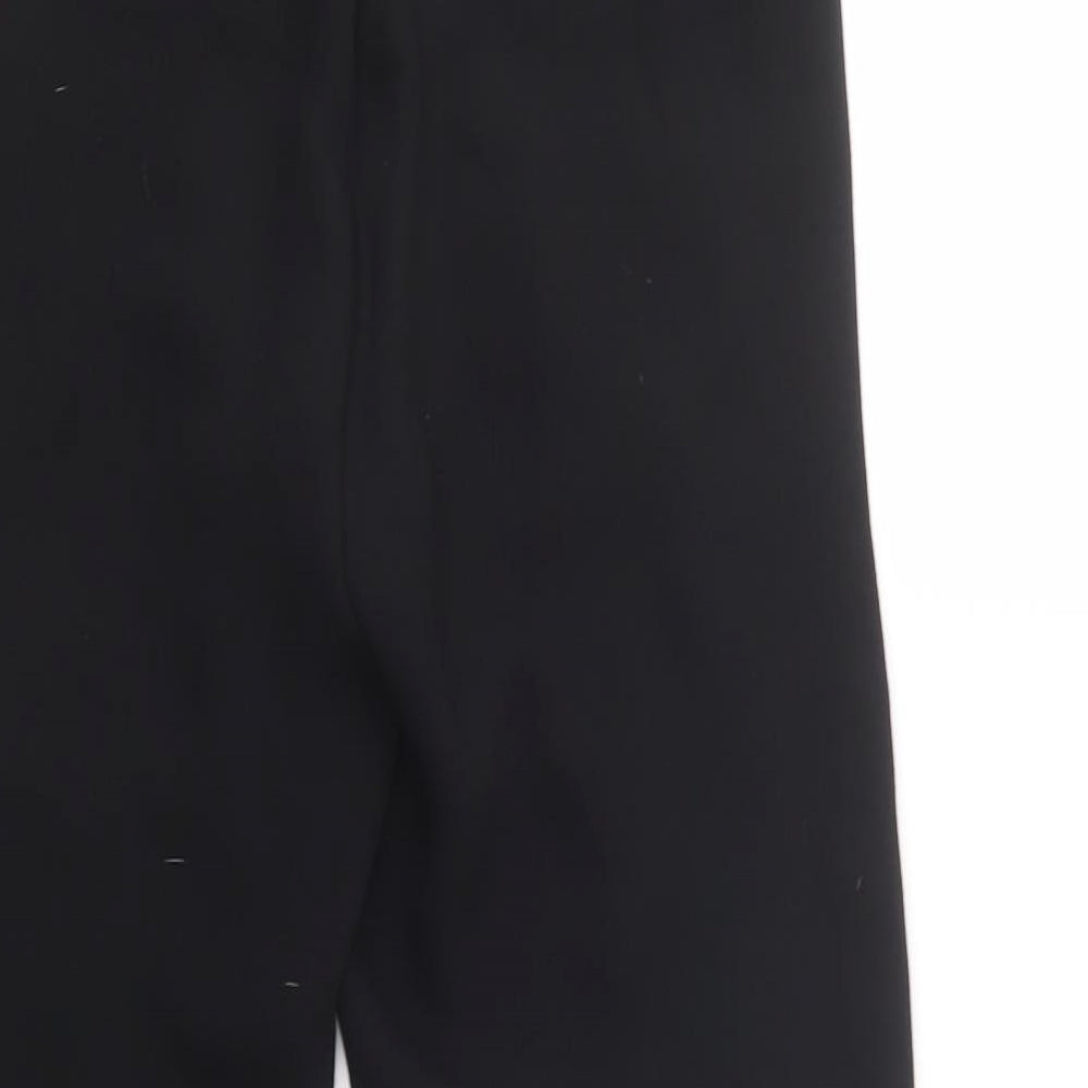 Brand and care label for Mango women’s black polyester dress pants trousers, size UK 6, 26-inch leg regular tie