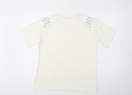 Womens UK Size M Paramour Ivory Basic Blouse