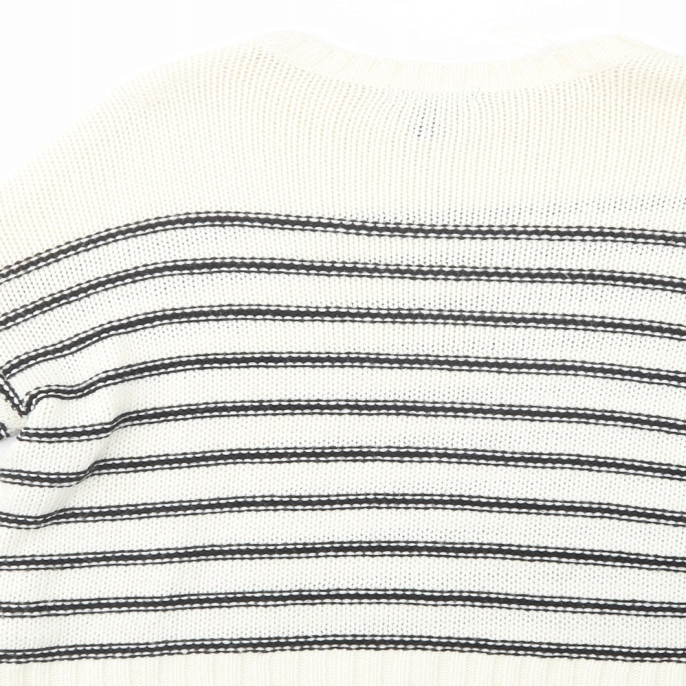 Womens UK Size S New Look White Pullover Jumper