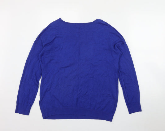 Womens UK Size 12 South Blue Pullover Jumper