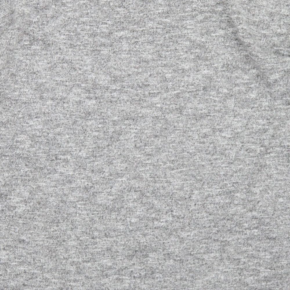 Papaya Womens Grey Polyester Basic T-Shirt Size 8 Round Neck