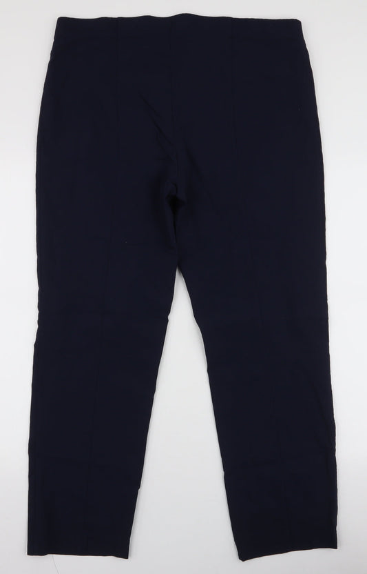 Womens UK Size XL Dunnes Stores Regular Fit Dress Pants Blue Trousers