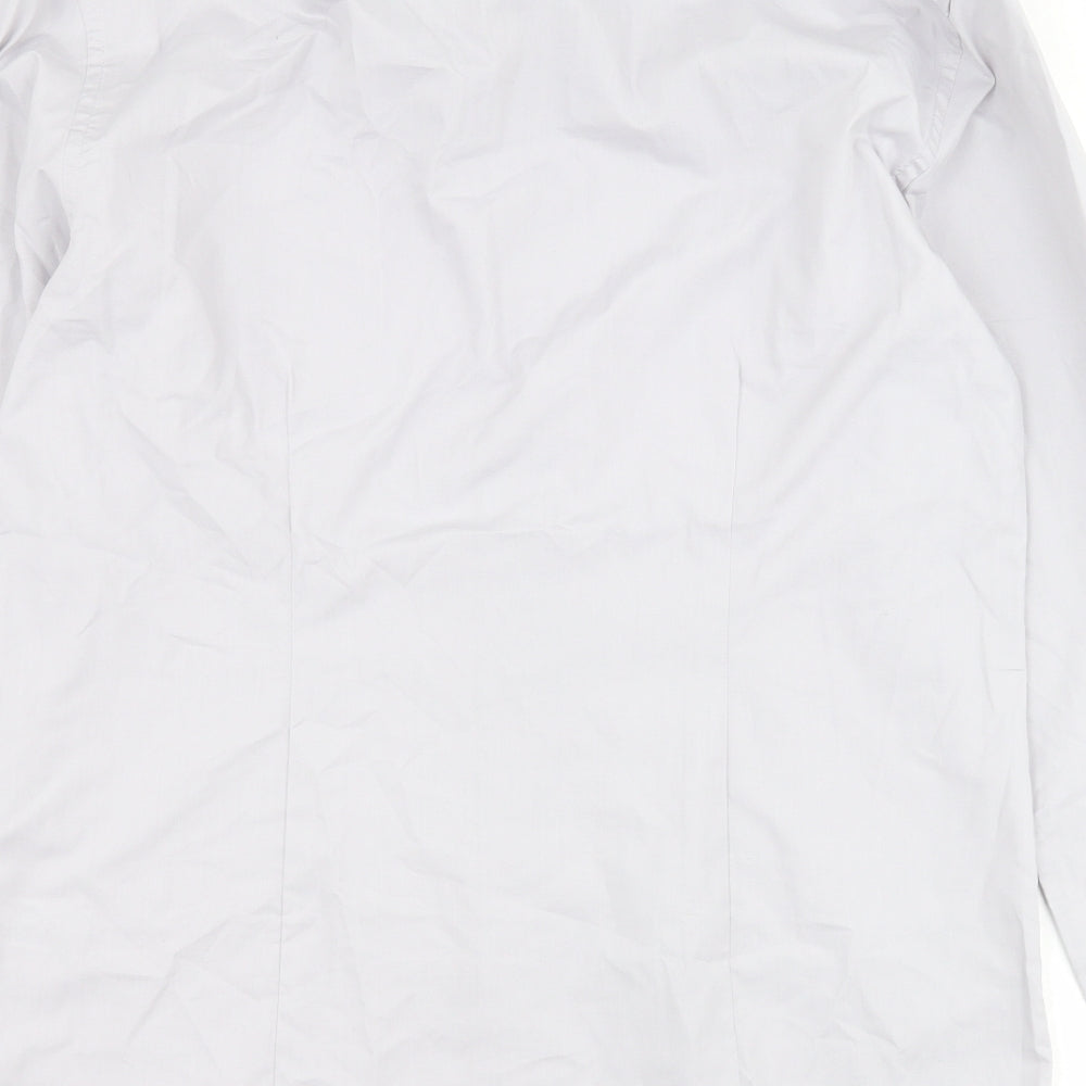 Primark Womens Grey Polyester Basic Button-Up Size L Collared