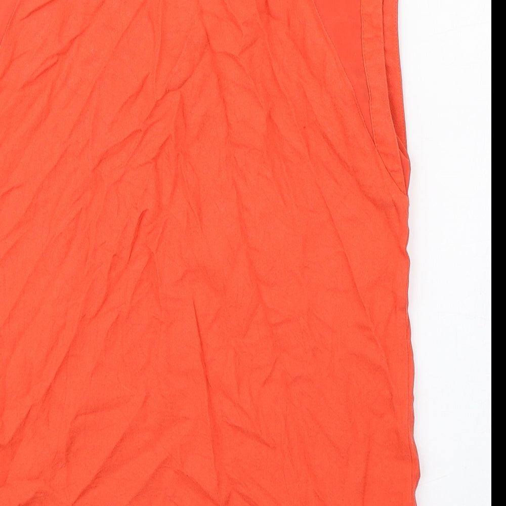 Womens UK Size 10 Warehouse Orange Basic Tank