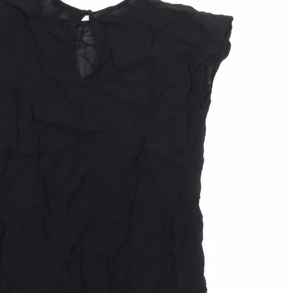 Womens UK Size 12 NEXT Black Basic Blouse