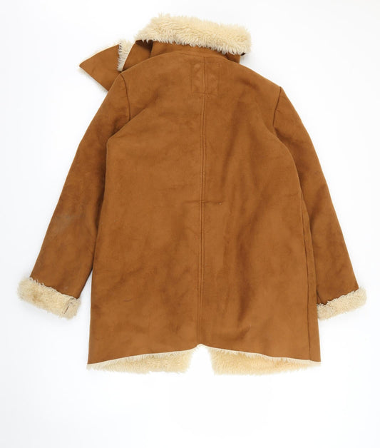 Pull & Bear Womens Brown Jacket Size M Snap
