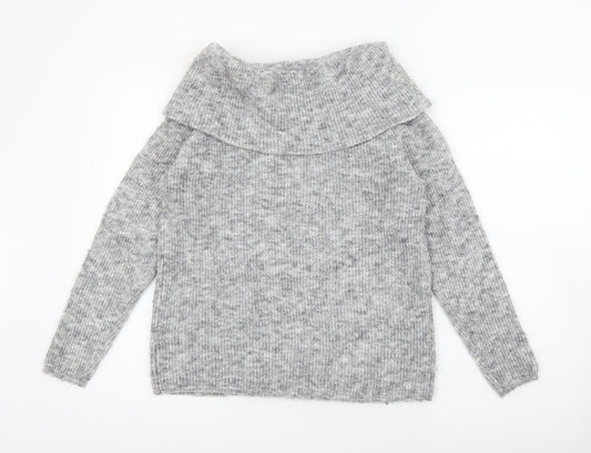 Womens UK Size M Simon Jeffrey Grey Pullover Jumper