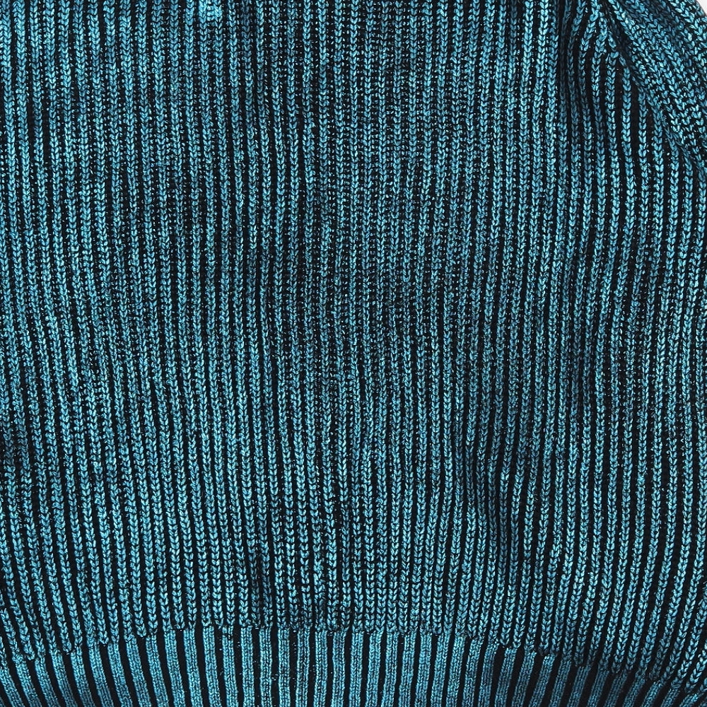 Womens UK Size L H&M Blue Full Zip Jumper