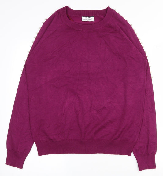 Womens UK Size L Paramour Purple Pullover Jumper