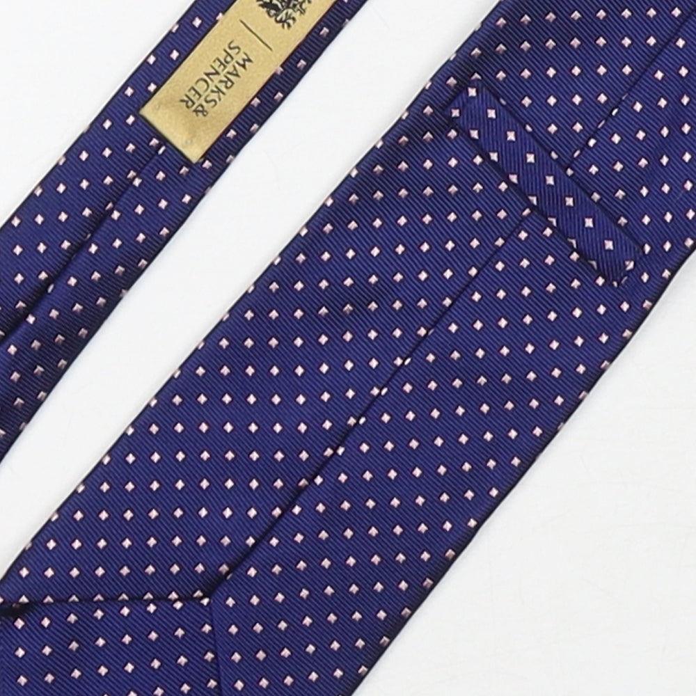 Brand and care label for Marks & Spencer men’s multicoloured geometric silk pointed tie one size