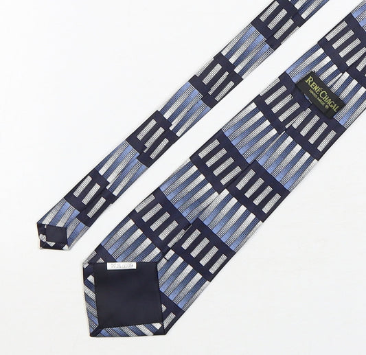 Rene Chagal Mens Multicoloured Striped Silk Pointed Tie One Size