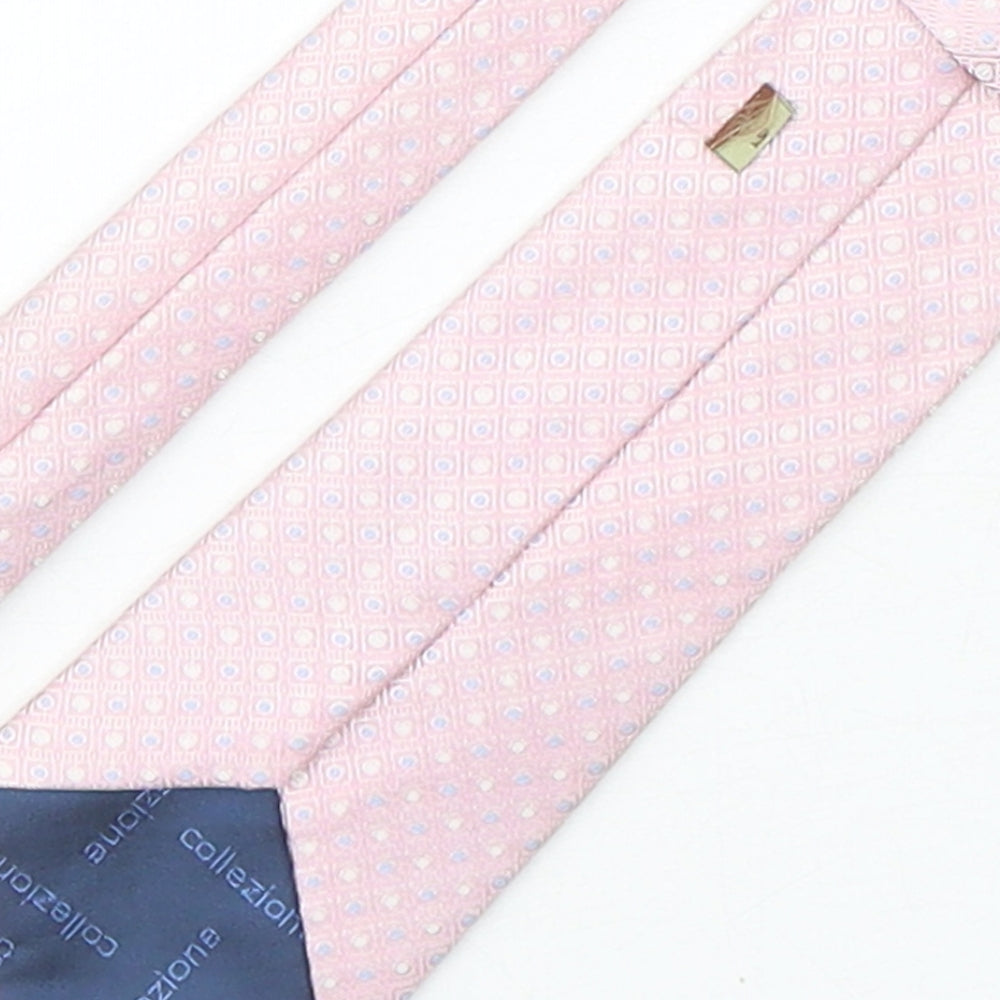 Marks and Spencer Mens Multicoloured Geometric Silk Pointed Tie One Size