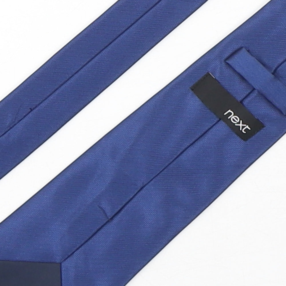 Mens NEXT Blue No Pattern Pointed Tie