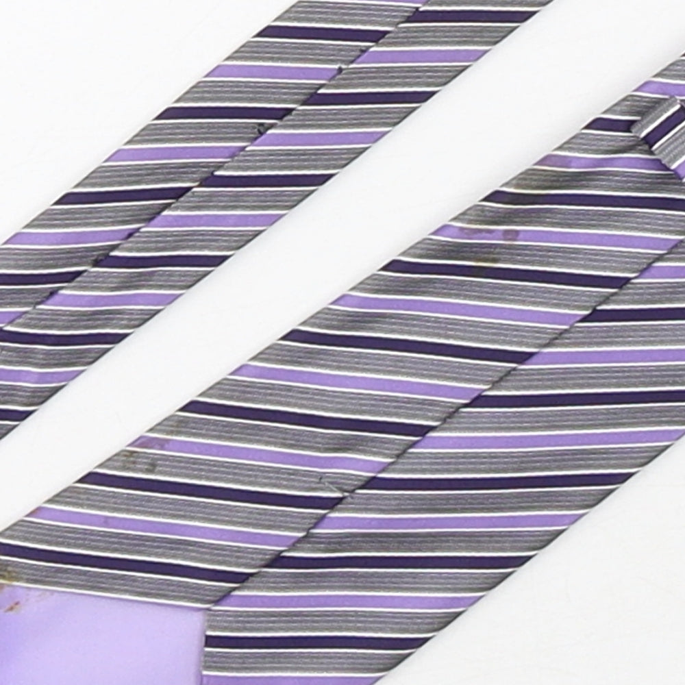 Mens BHS Multicoloured Striped Pointed Tie