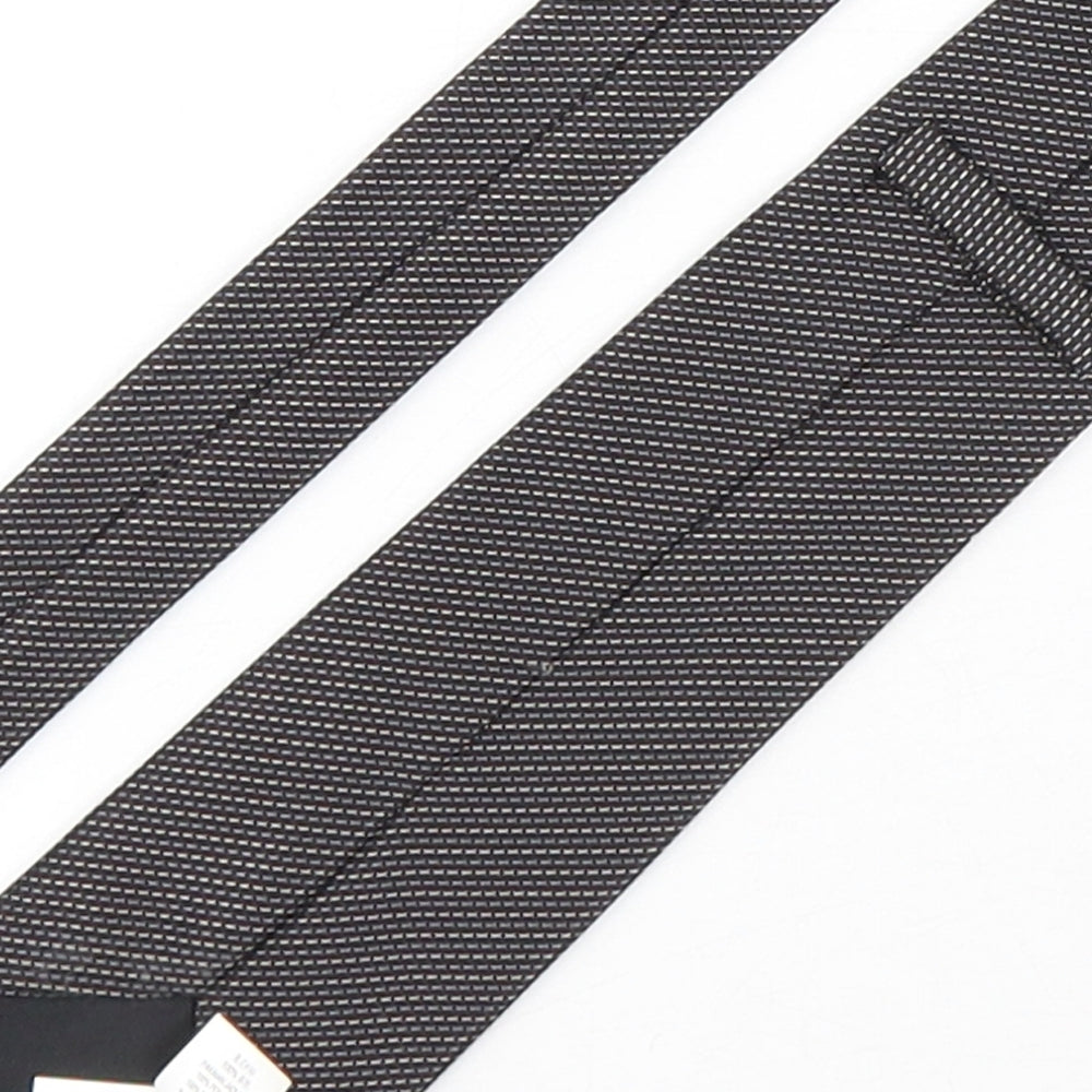 Marks and Spencer Mens Multicoloured Striped Polyester Pointed Tie One Size