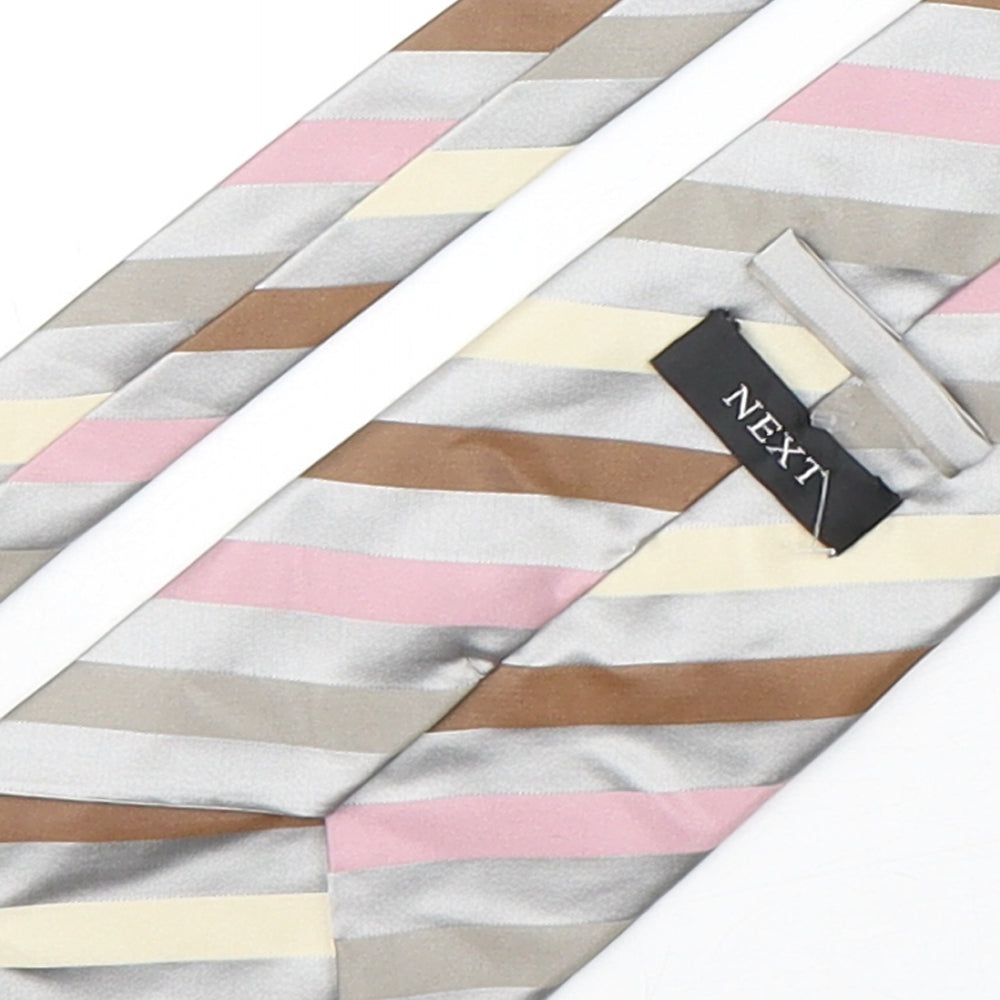 Mens NEXT Multicoloured Striped Pointed Tie