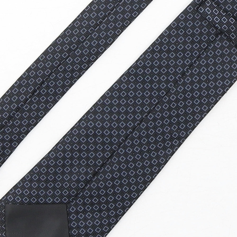 Marks and Spencer Mens Multicoloured Plaids & Checks Silk Pointed Tie One Size