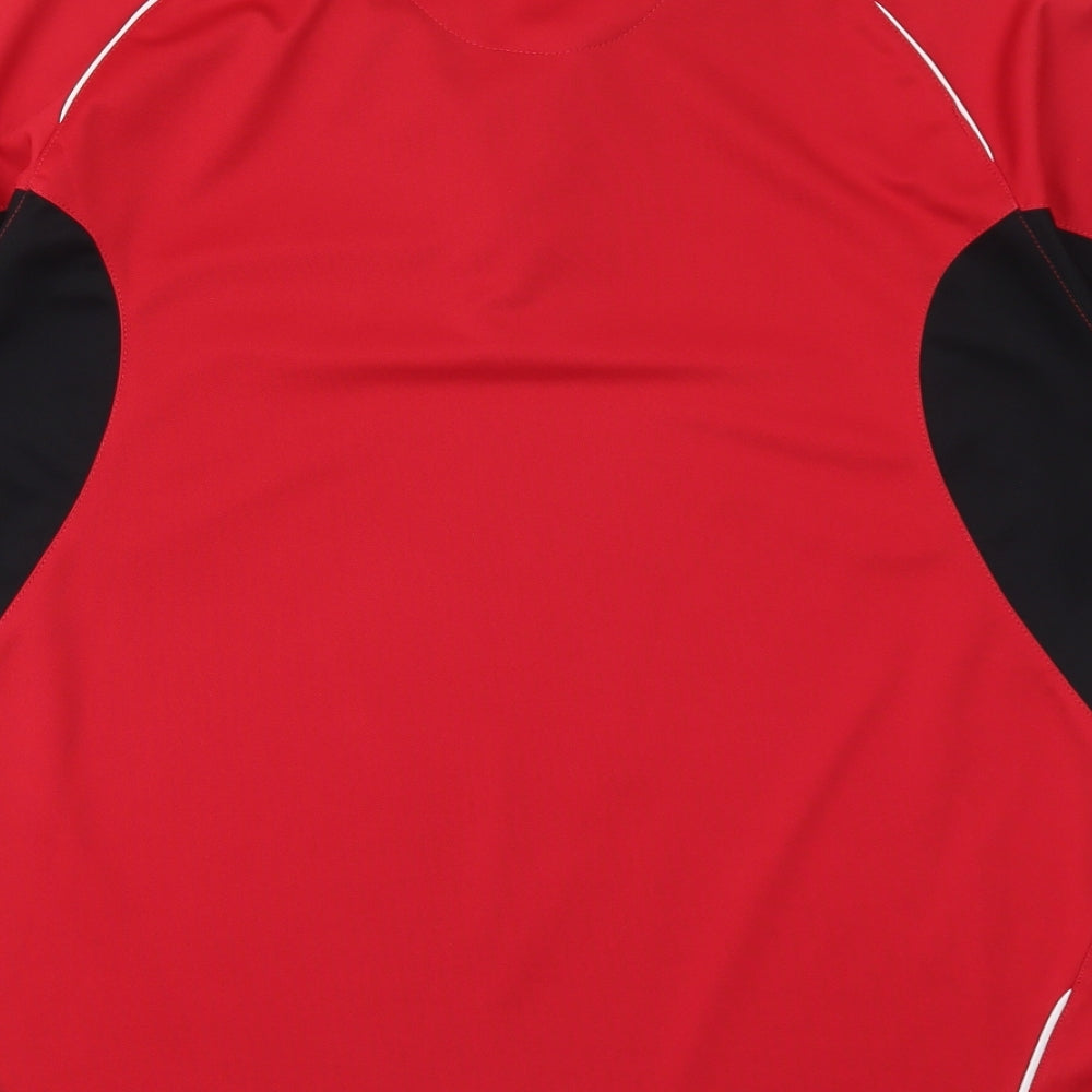 Cypress Point Mens Red Polyester Polo Size XL Collared Pullover